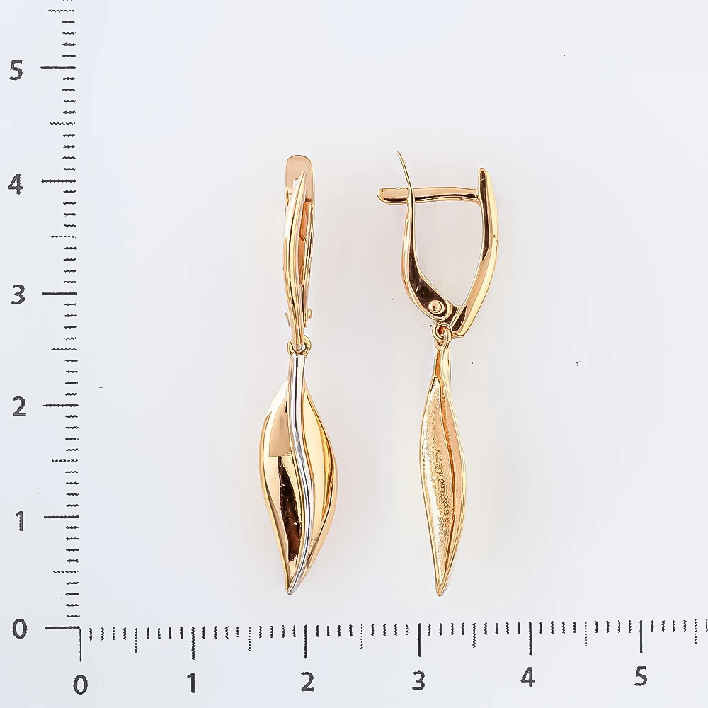 Серьги из красного золота 585 пробы