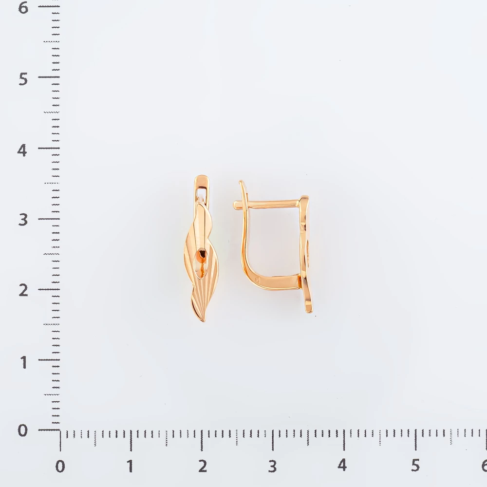Серьги из красного золота 585 пробы