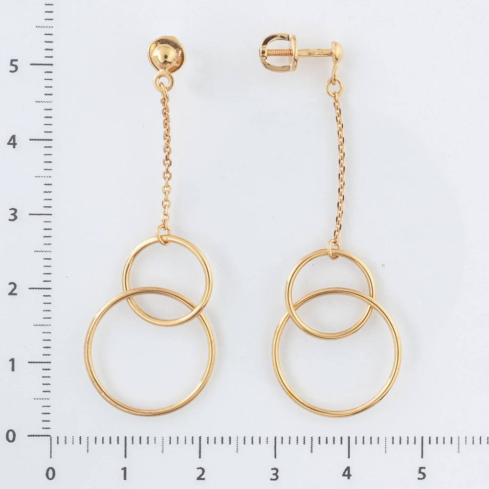 Серьги из красного золота 585 пробы