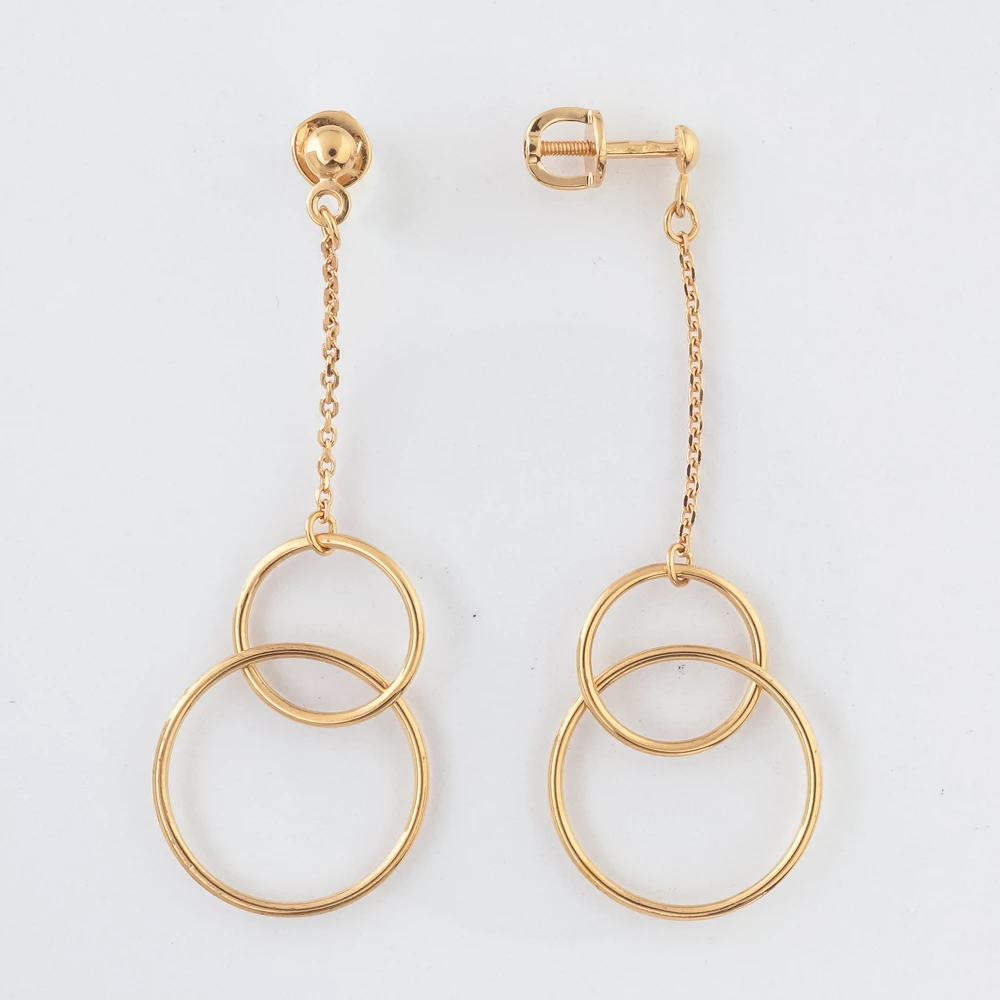 Серьги из красного золота 585 пробы