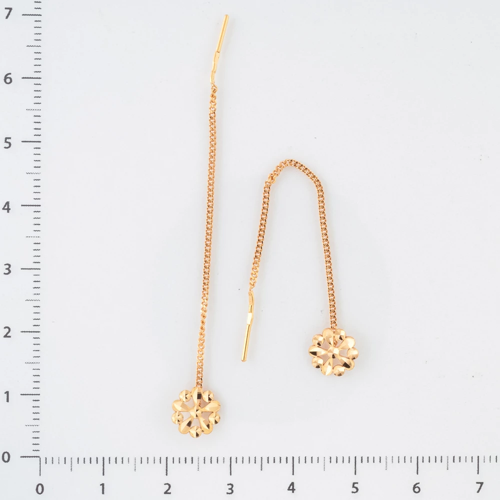 Серьги из красного золота 585 пробы
