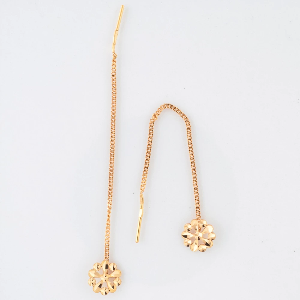 Серьги из красного золота 585 пробы