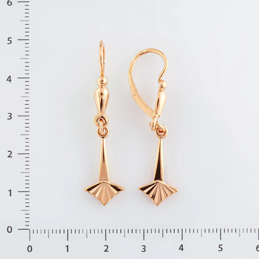 Серьги из красного золота 583 пробы