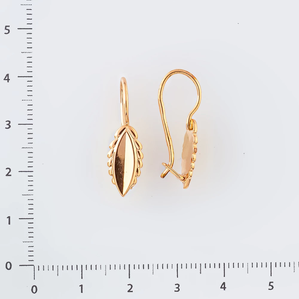 Серьги из красного золота 585 пробы