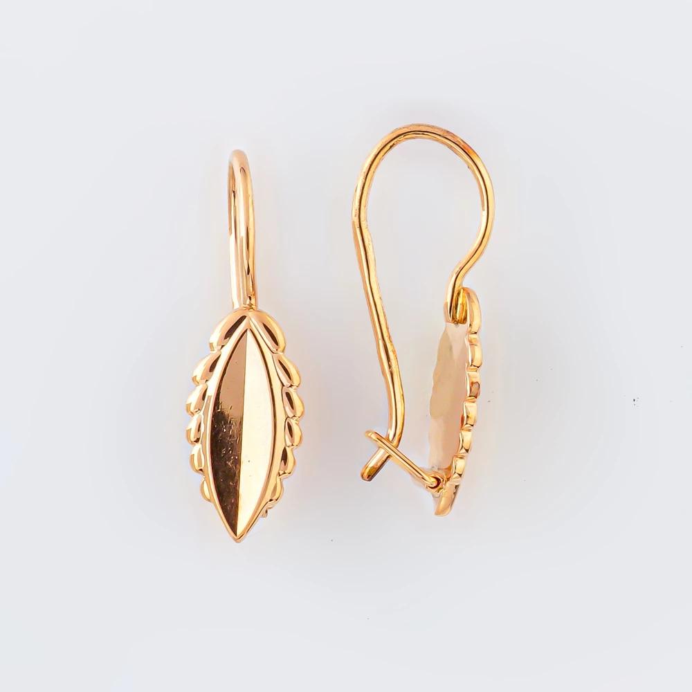 Серьги из красного золота 585 пробы