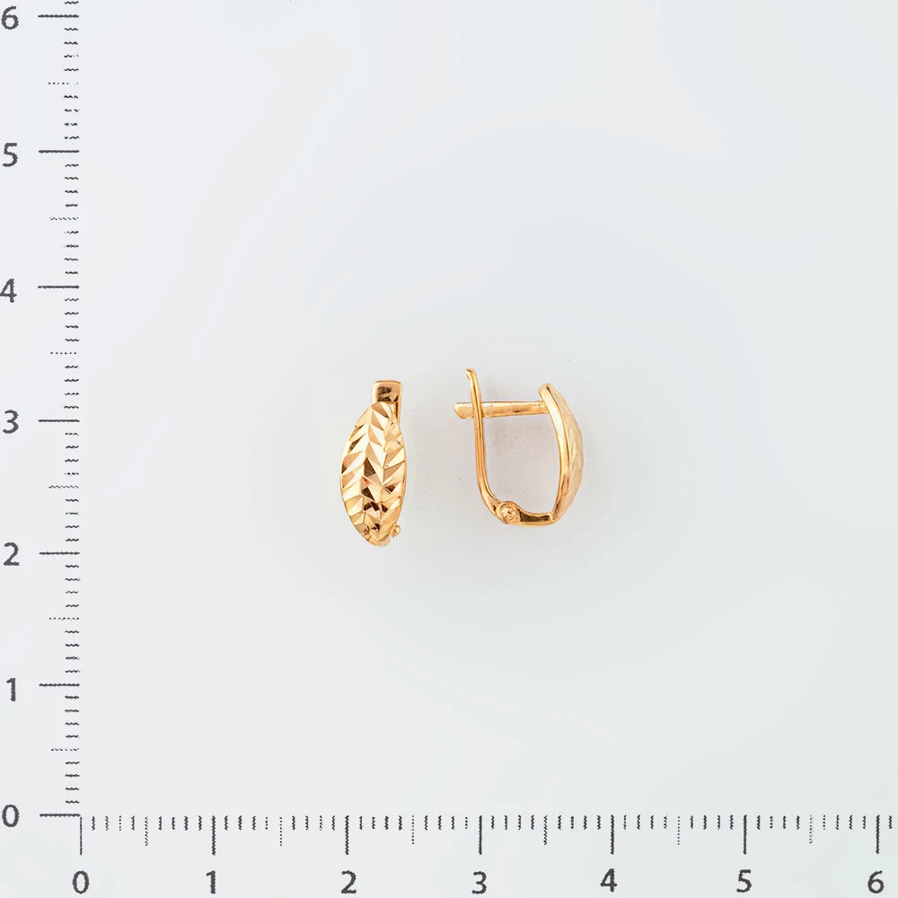 Серьги из красного золота 585 пробы