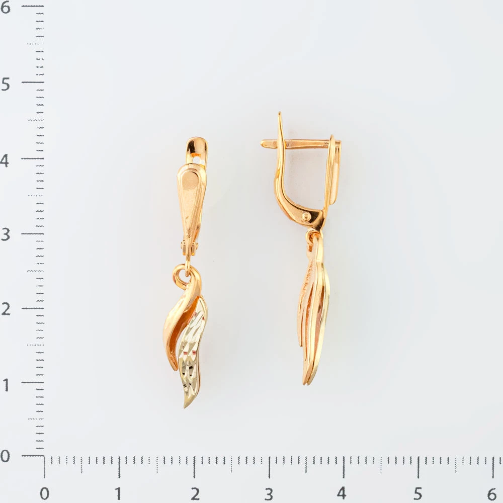 Серьги из красного золота 585 пробы