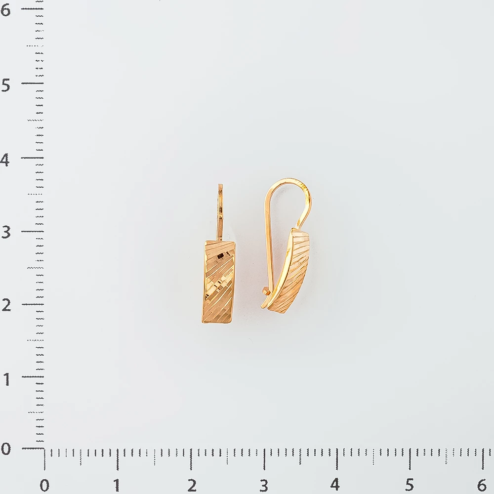 Серьги из красного золота 585 пробы