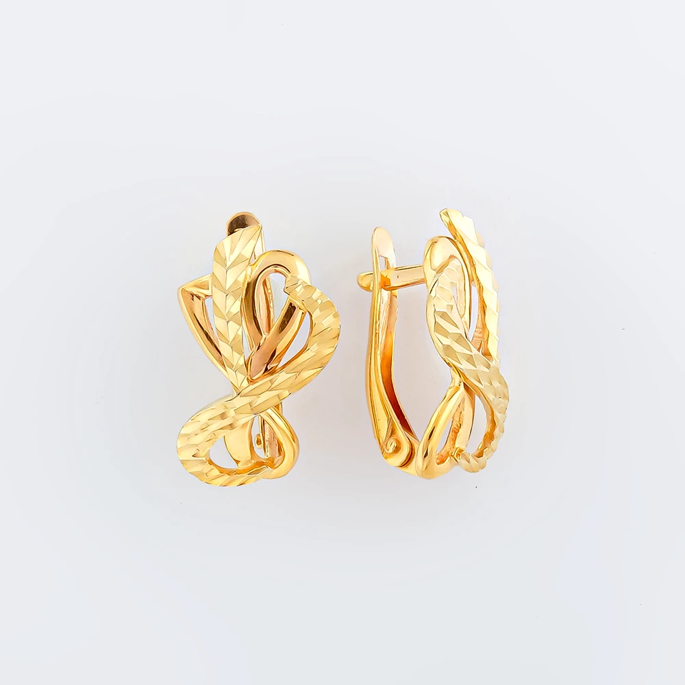Серьги из желтого золота 585 пробы
