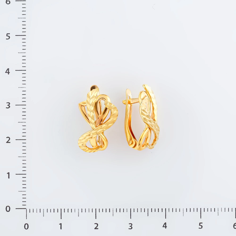 Серьги из желтого золота 585 пробы