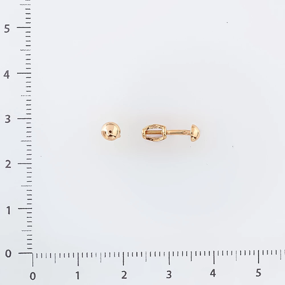 Серьги из красного золота 585 пробы