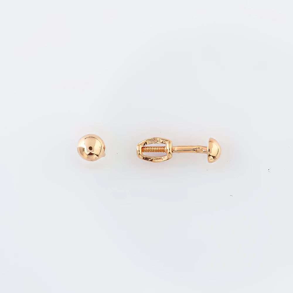 Серьги из красного золота 585 пробы