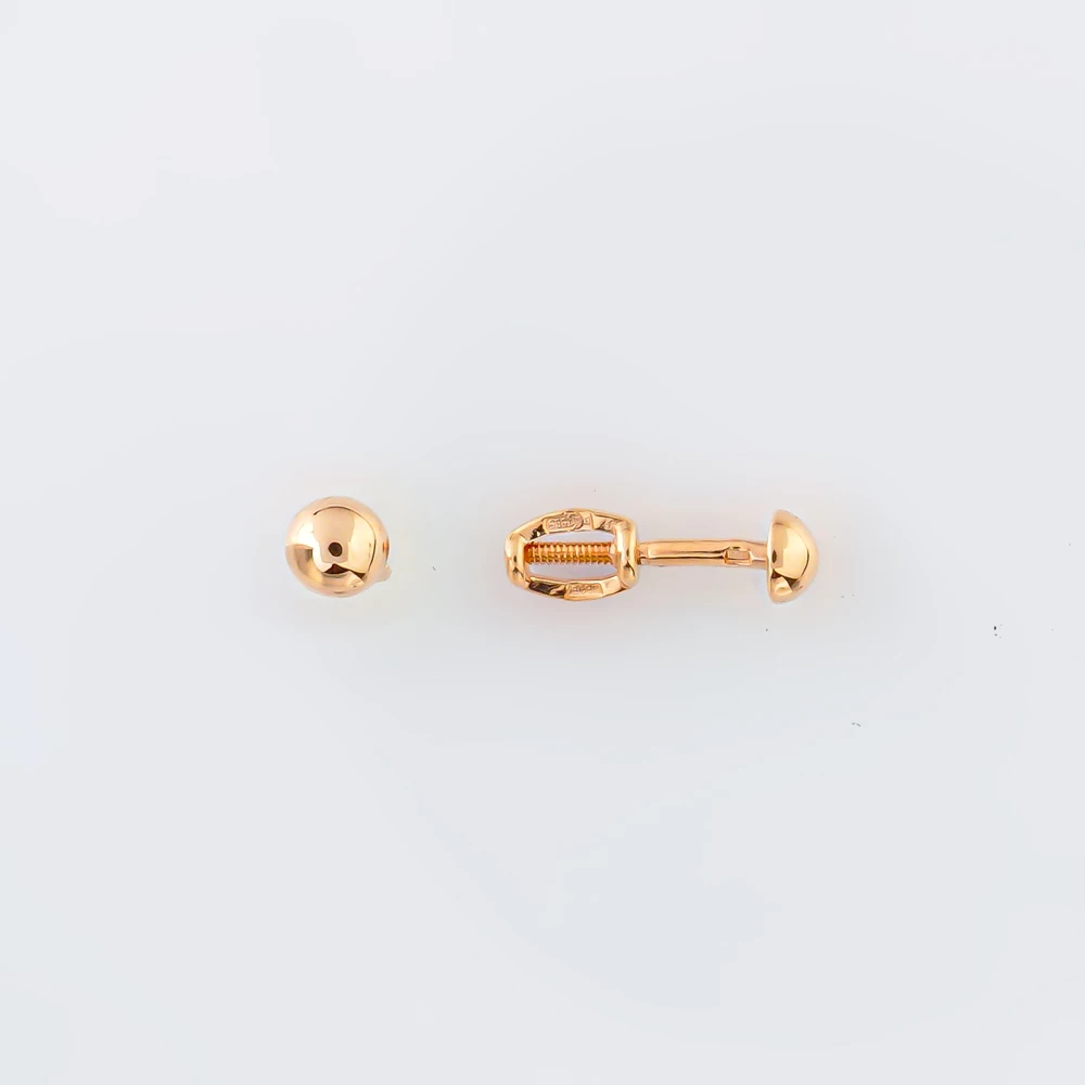 Серьги из красного золота 585 пробы
