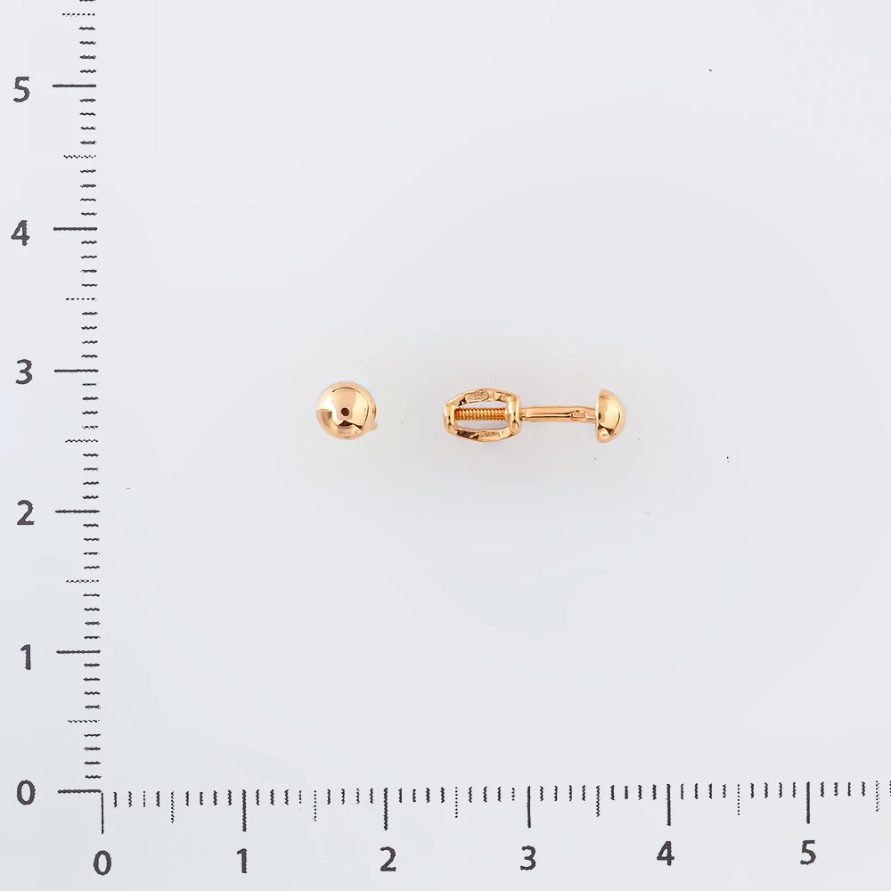 Серьги из красного золота 585 пробы