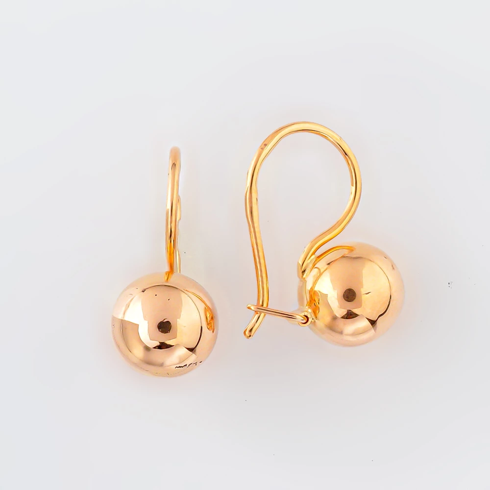 Серьги из красного золота 585 пробы