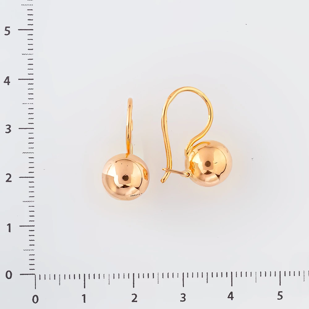 Серьги из красного золота 585 пробы