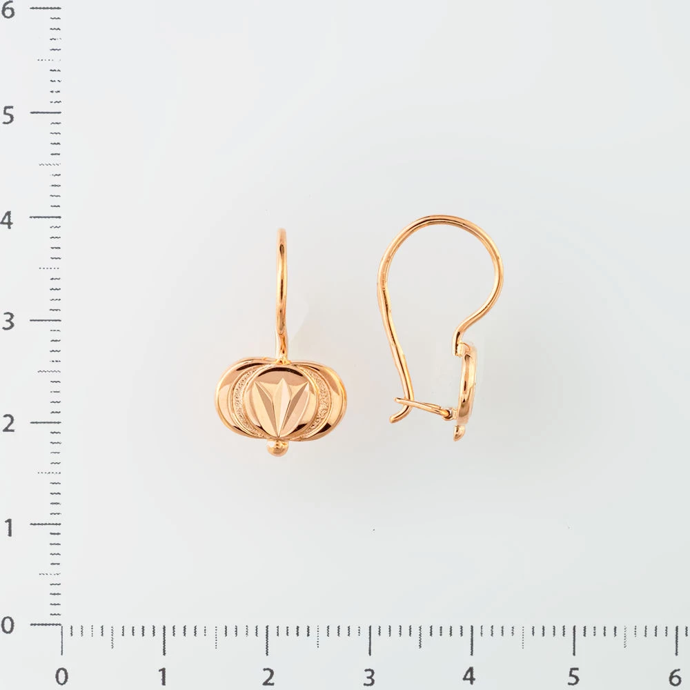 Серьги из красного золота 583 пробы
