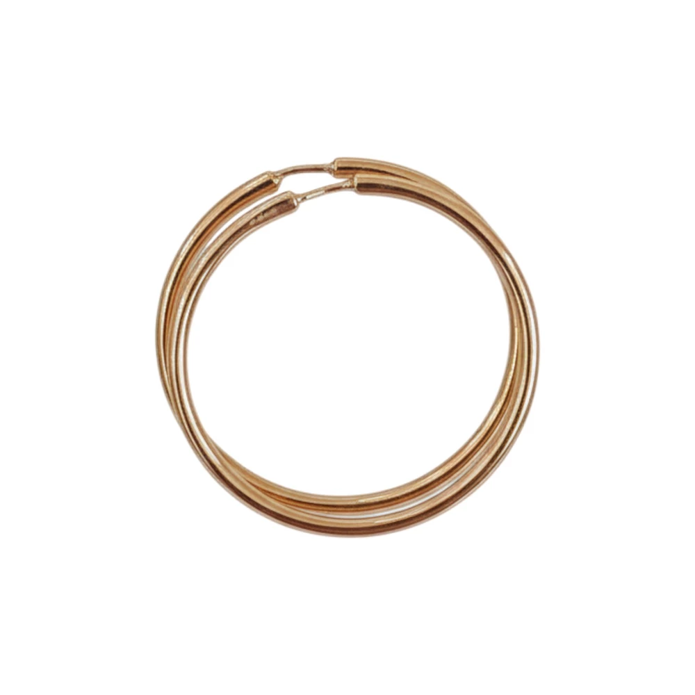 Серьги конго из красного золота 585 пробы