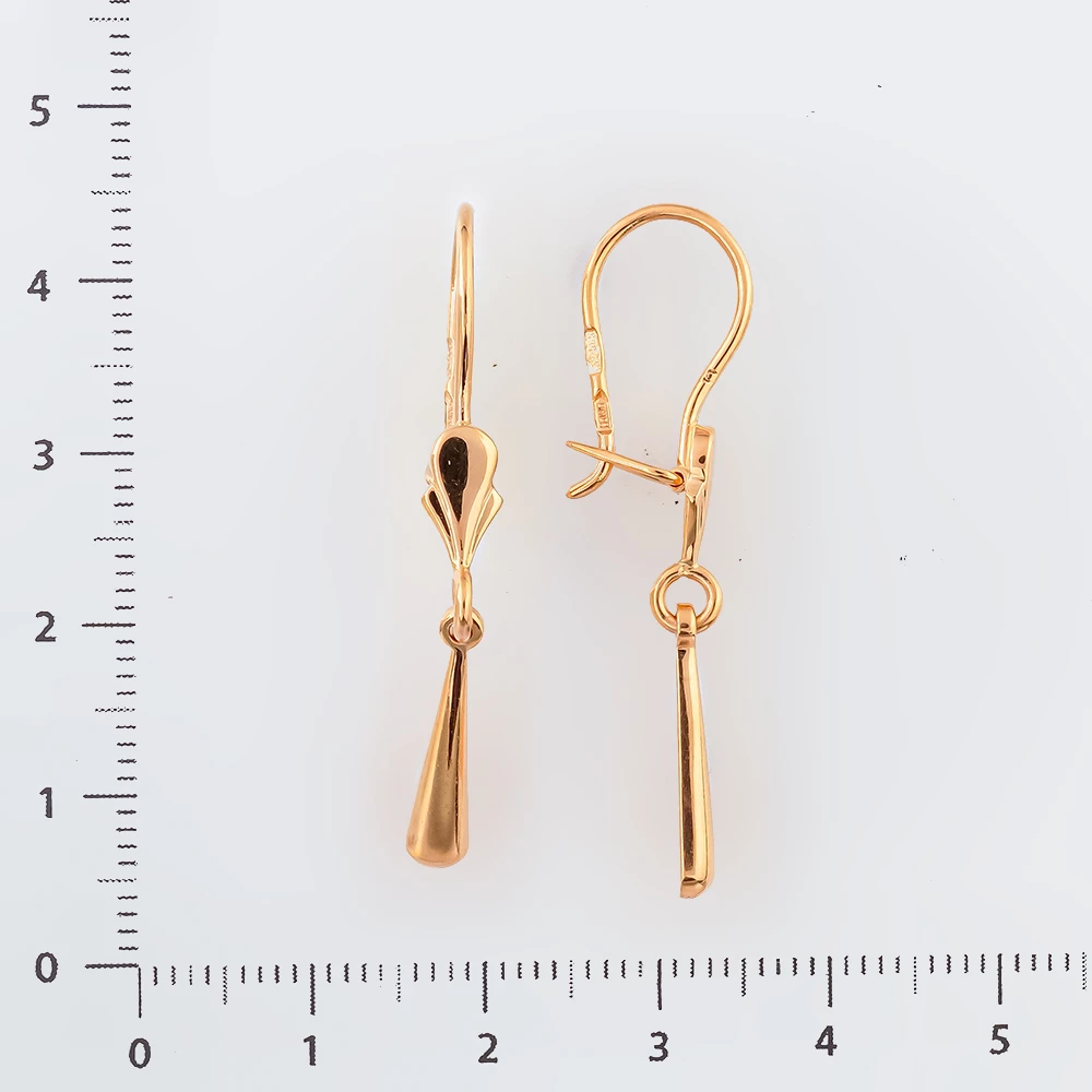 Серьги из красного золота 585 пробы