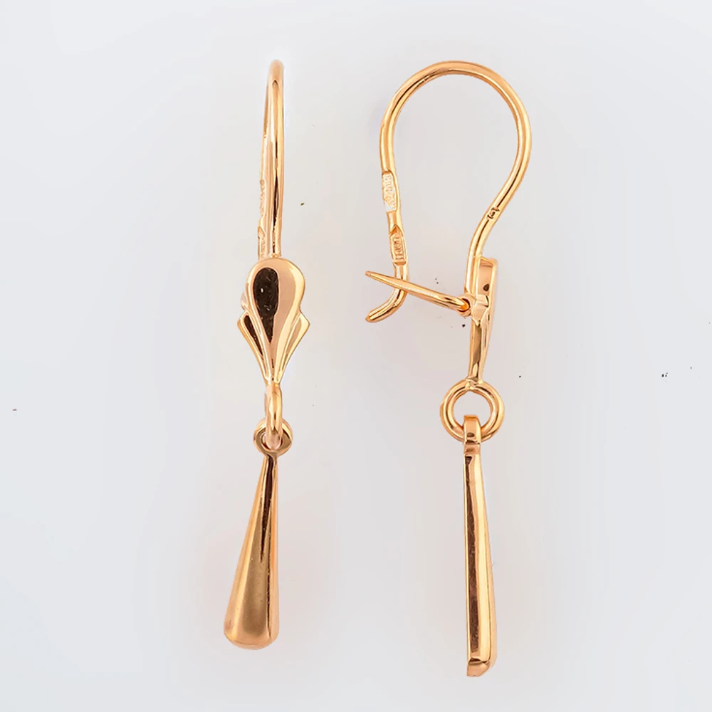 Серьги из красного золота 585 пробы