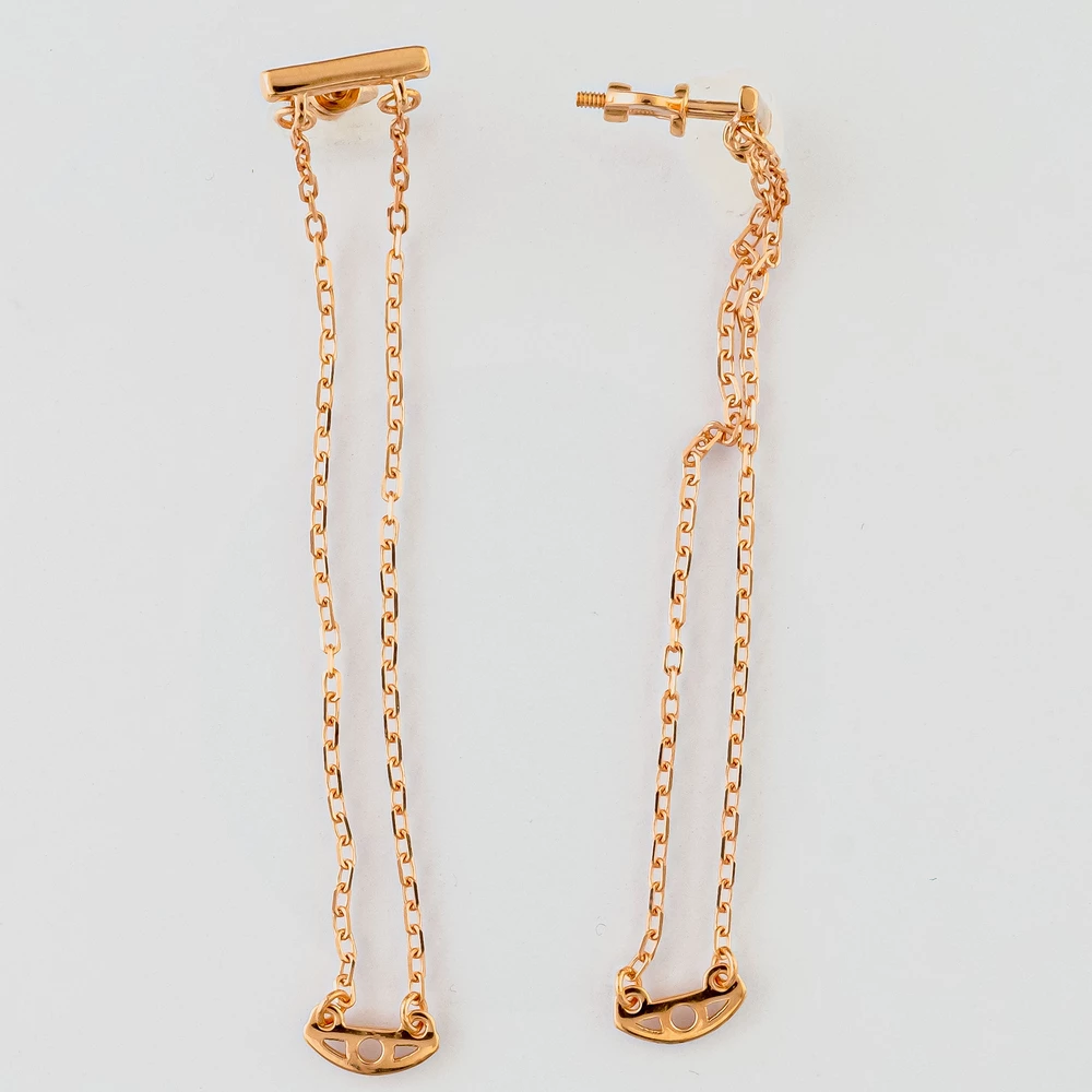 Серьги из красного золота 585 пробы