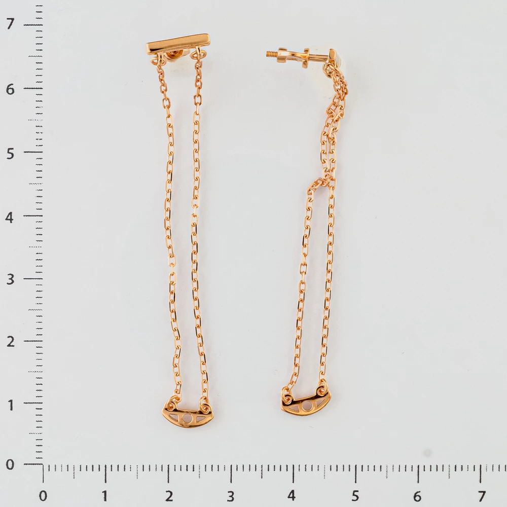 Серьги из красного золота 585 пробы