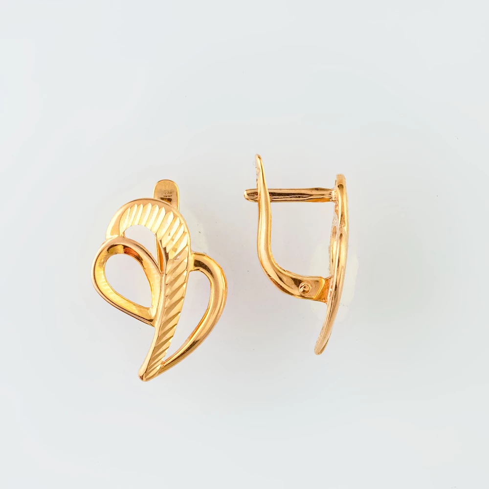 Серьги из красного золота 585 пробы
