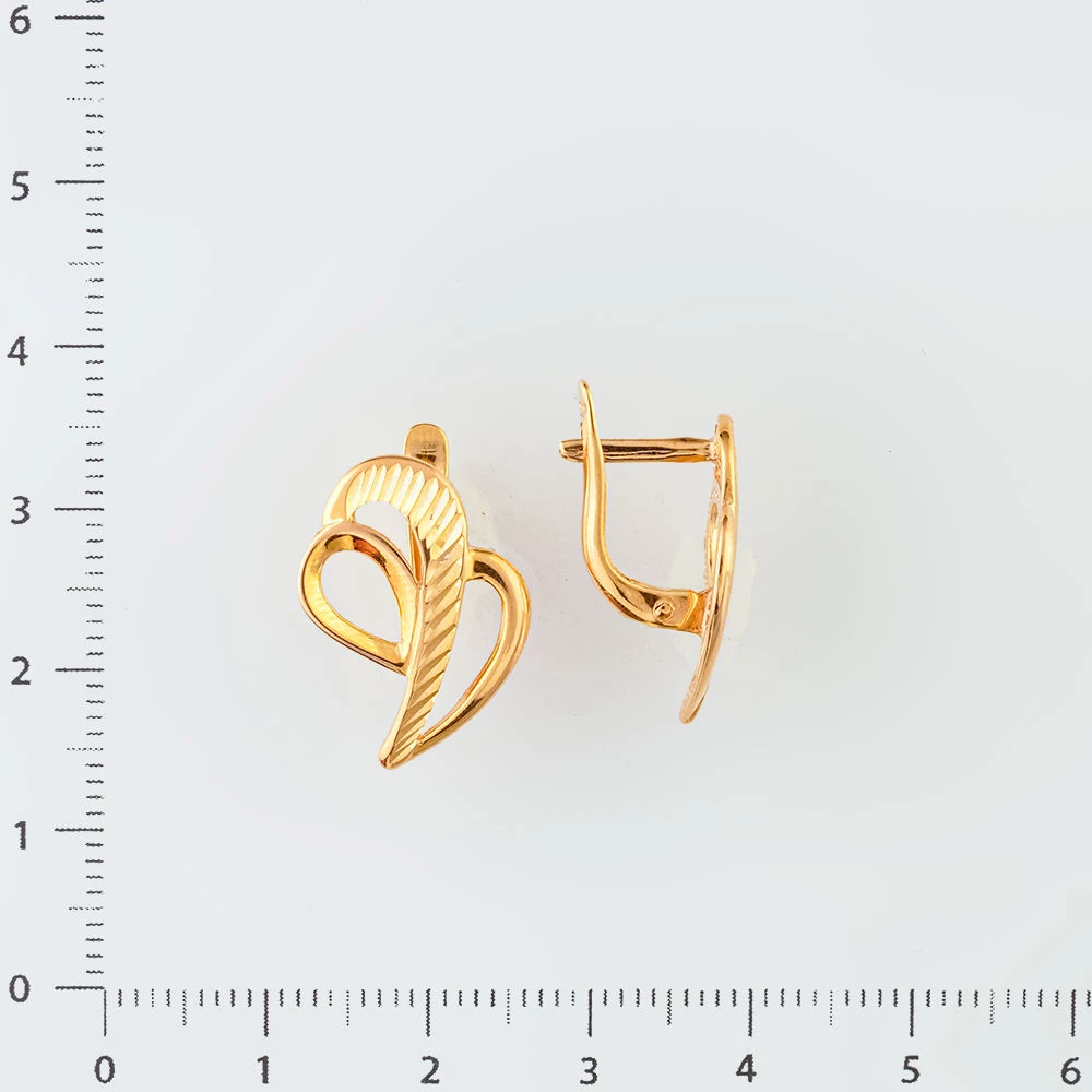 Серьги из красного золота 585 пробы
