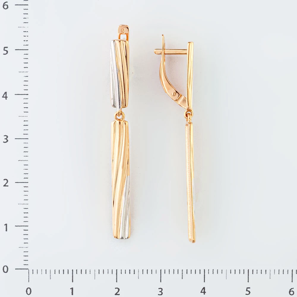 Серьги из красного золота 585 пробы