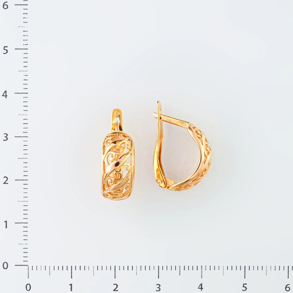 Серьги из красного золота 585 пробы