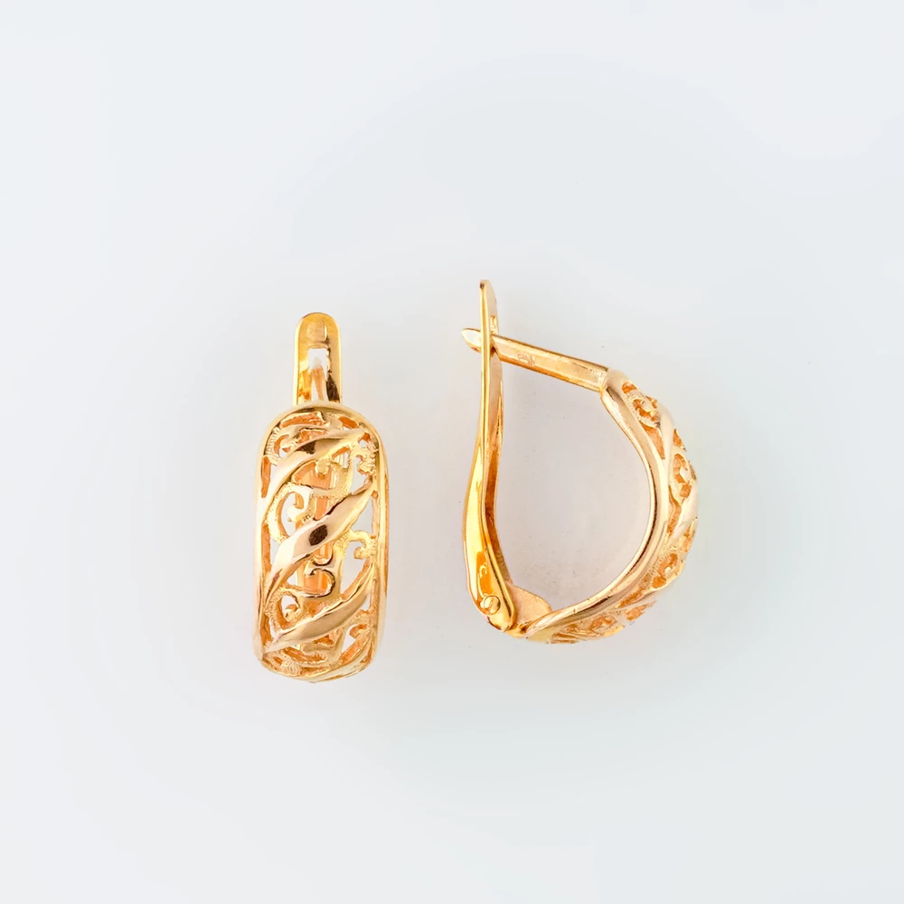 Серьги из красного золота 585 пробы