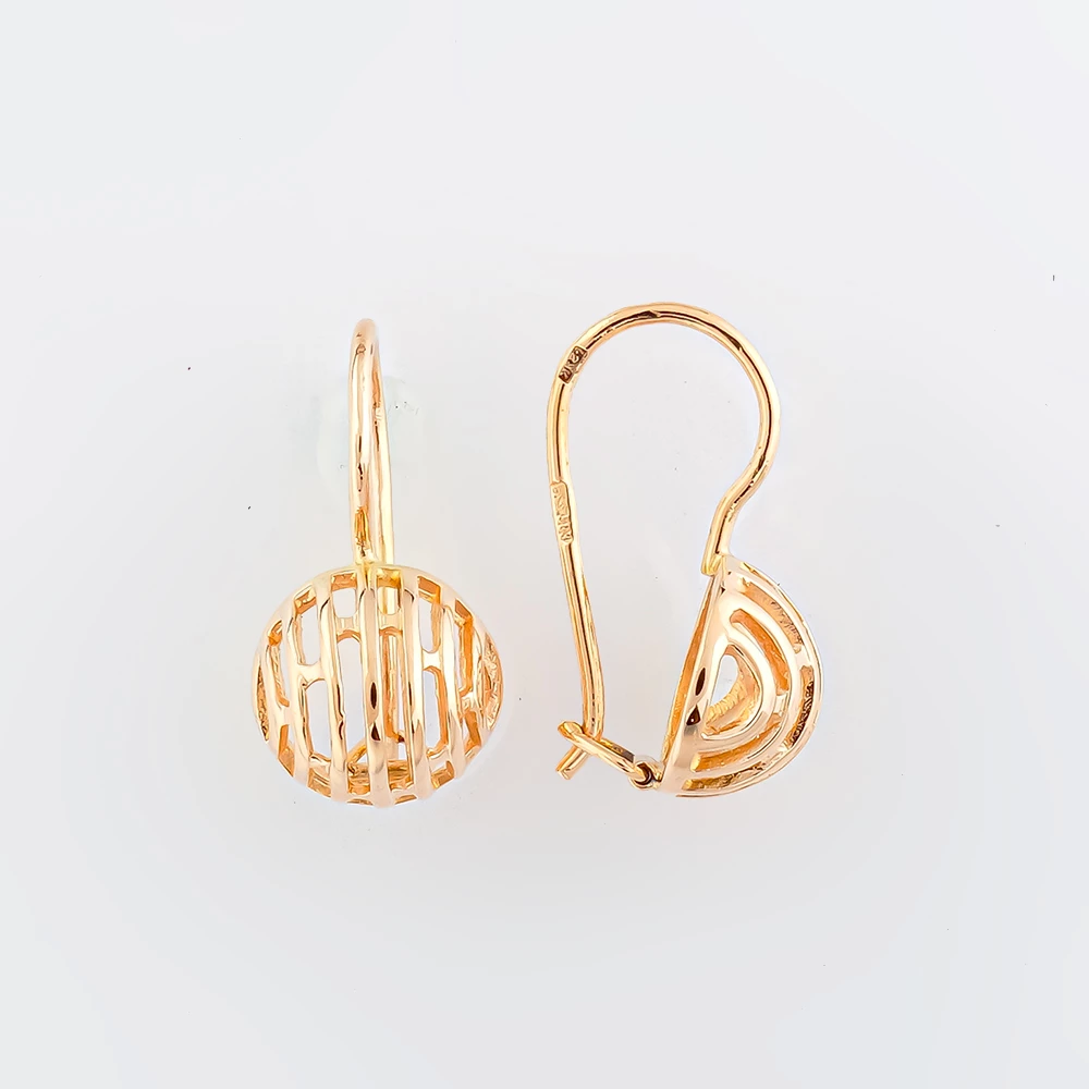 Серьги из красного золота 583 пробы