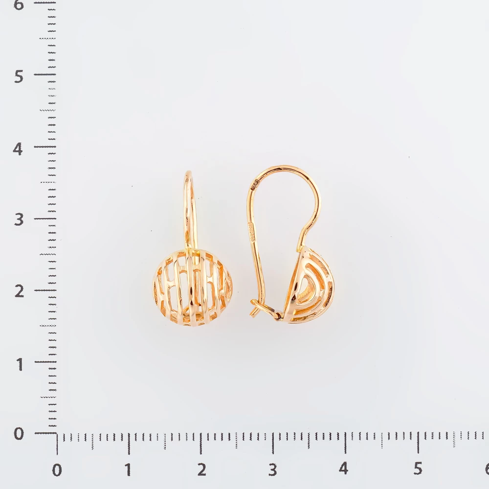 Серьги из красного золота 583 пробы