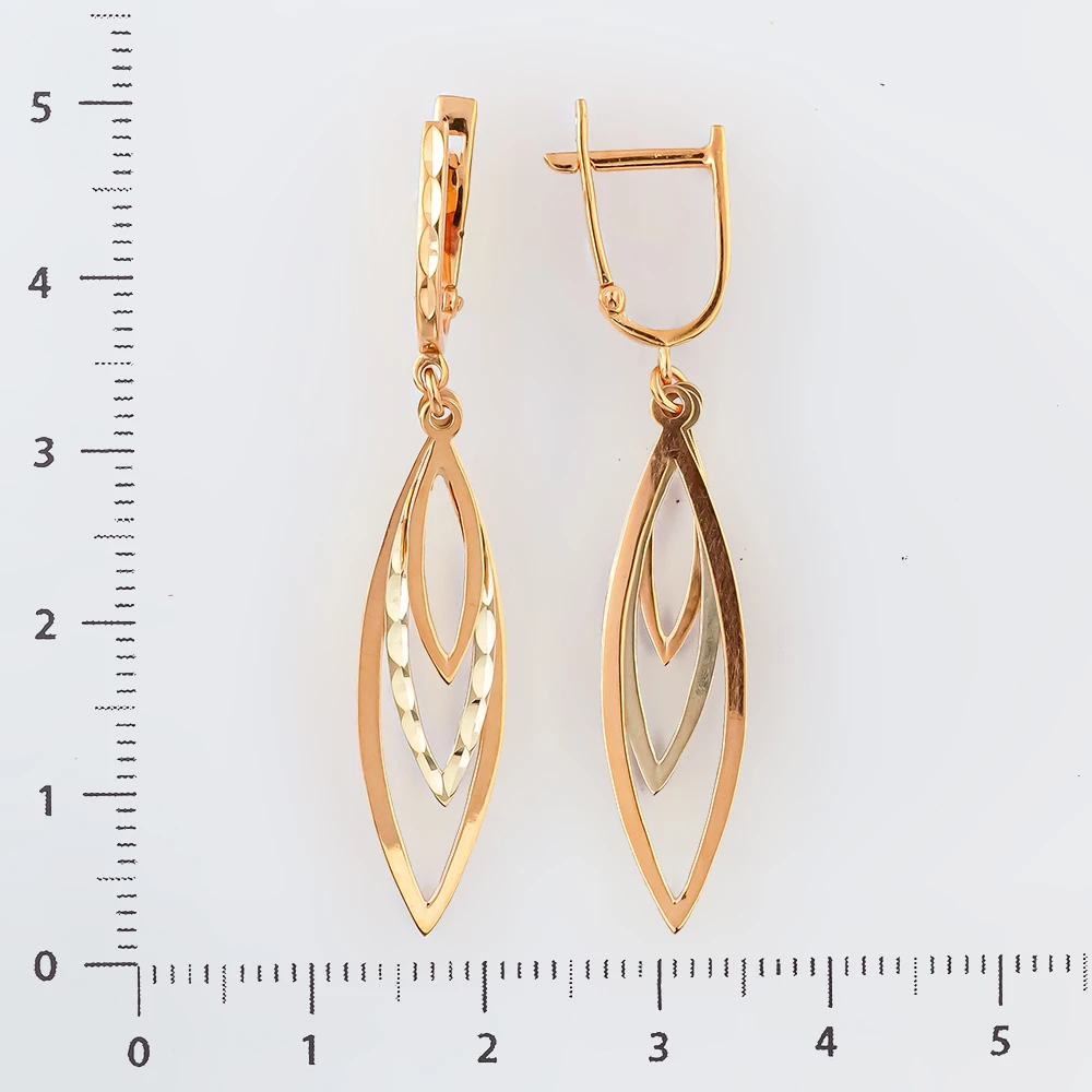 Серьги из красного золота 585 пробы
