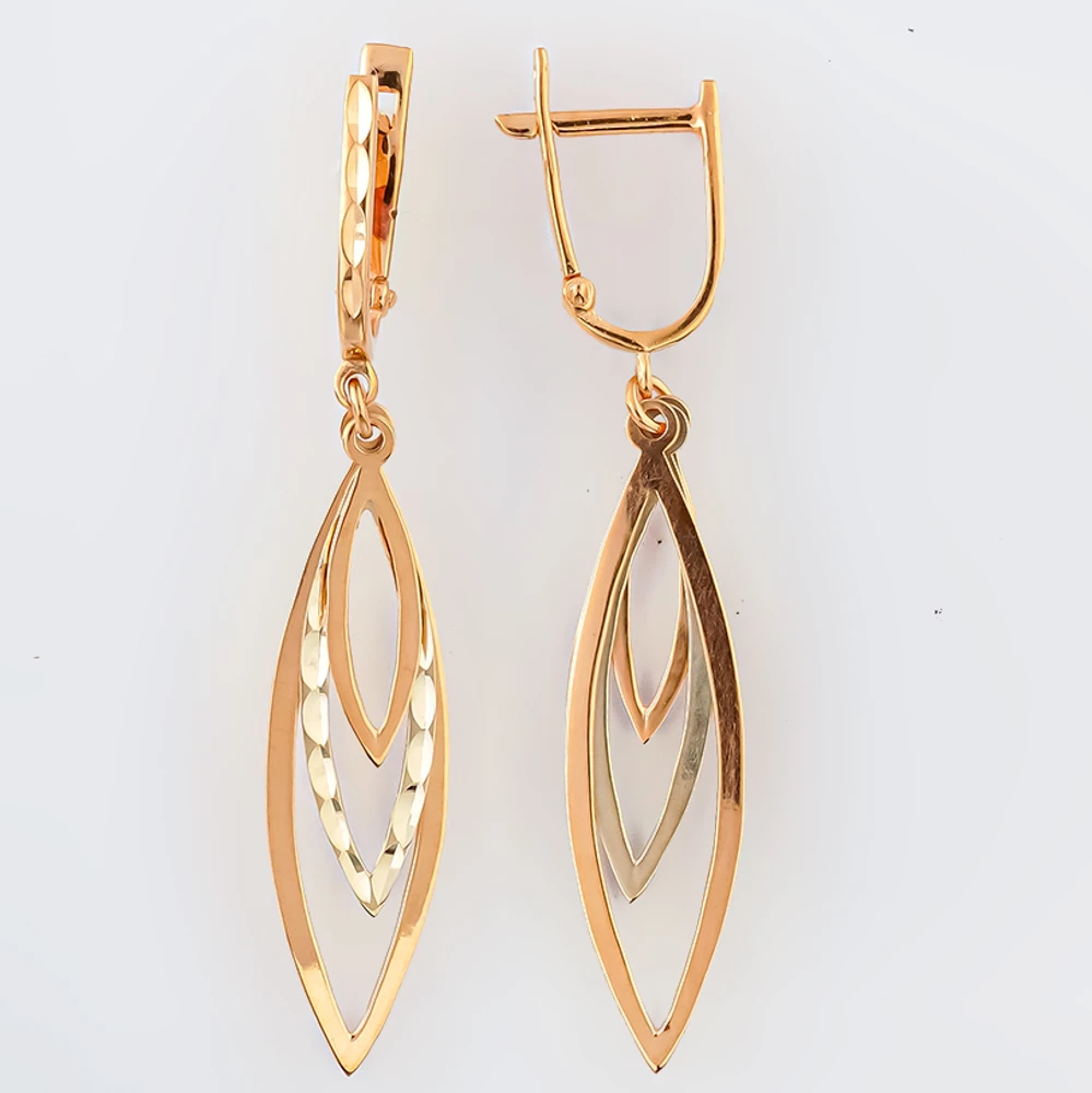 Серьги из красного золота 585 пробы