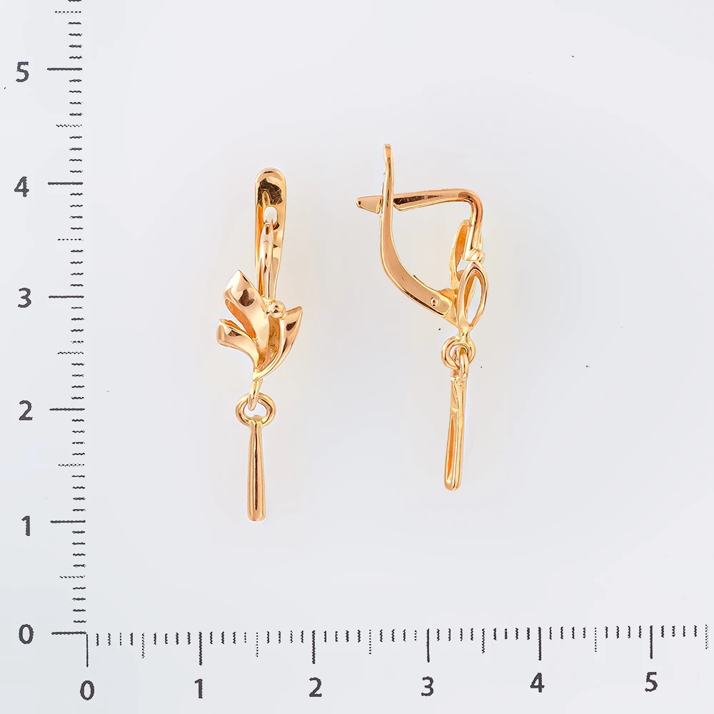 Серьги из красного золота 583 пробы
