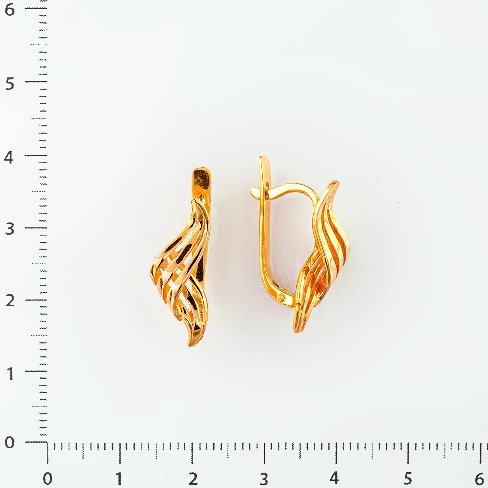Серьги из желтого золота 585 пробы