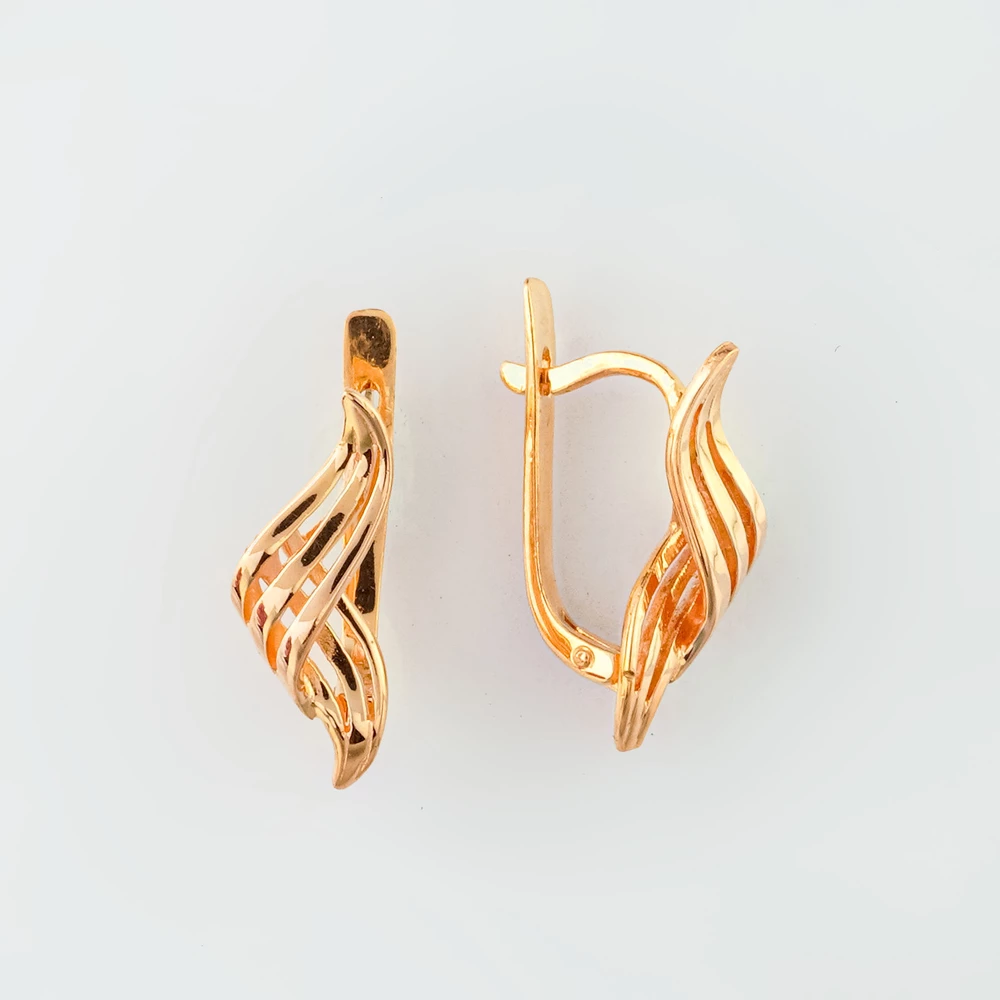 Серьги из желтого золота 585 пробы