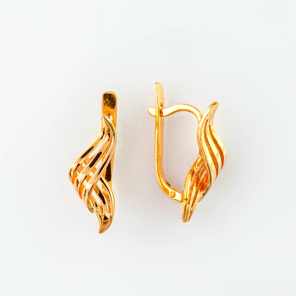 Серьги из желтого золота 585 пробы
