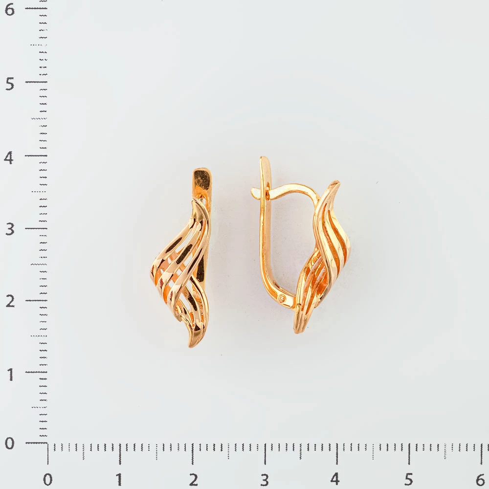 Серьги из желтого золота 585 пробы