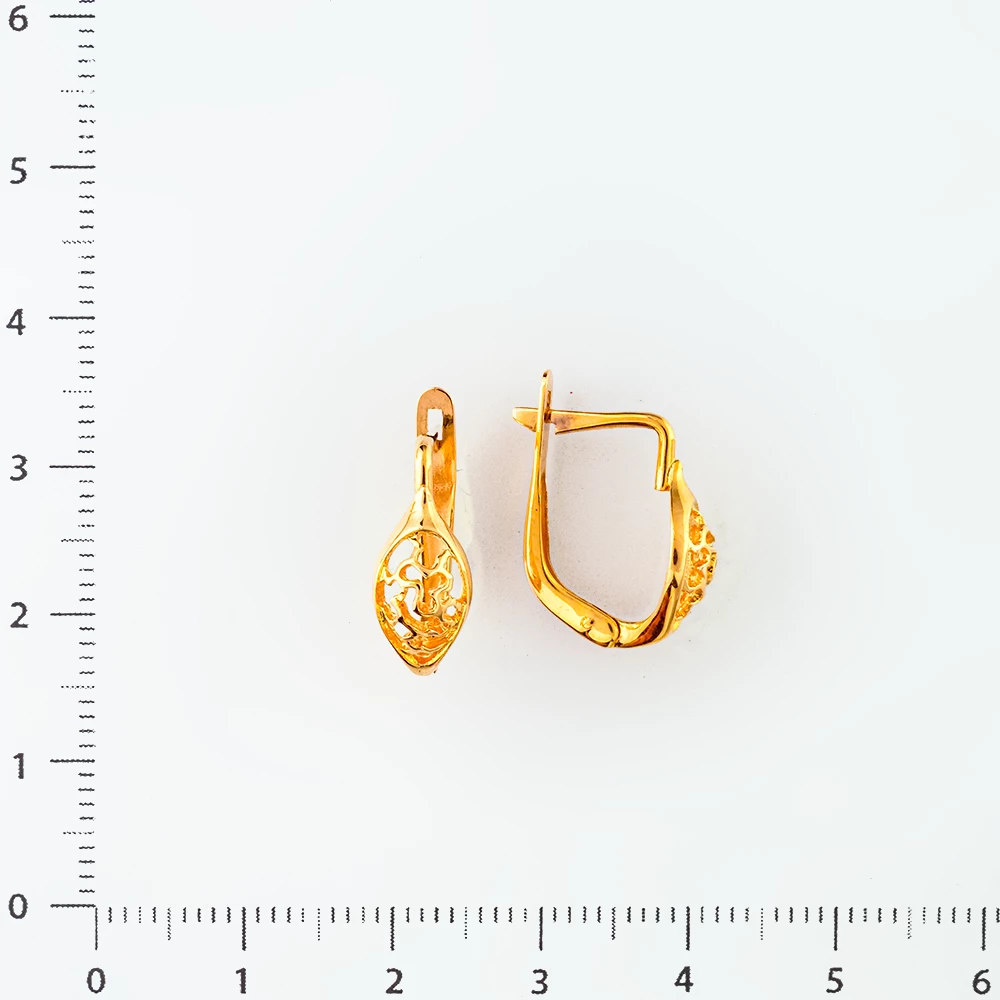 Серьги из красного золота 585 пробы 2