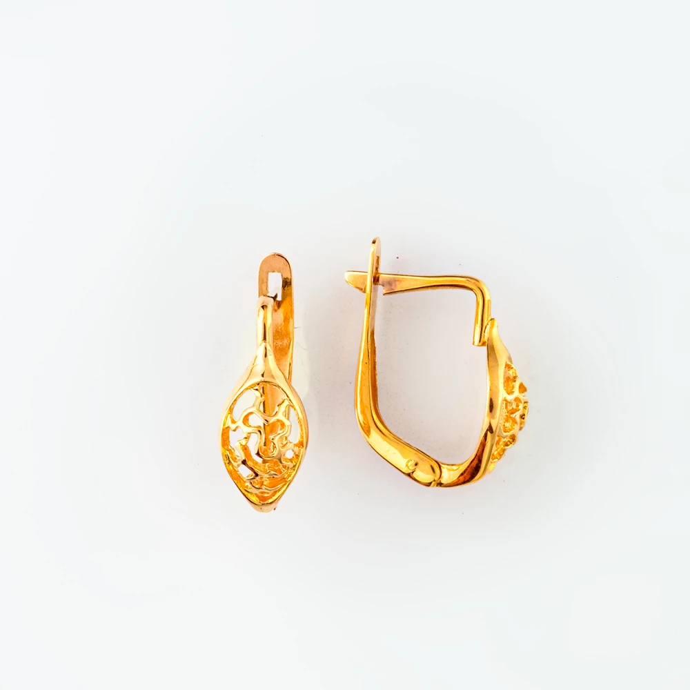 Серьги из красного золота 585 пробы 1