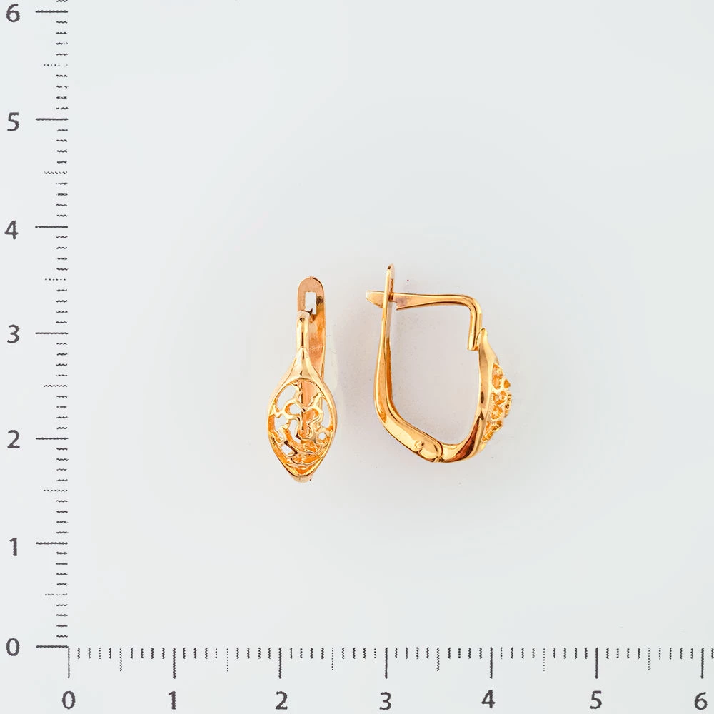 Серьги из красного золота 585 пробы