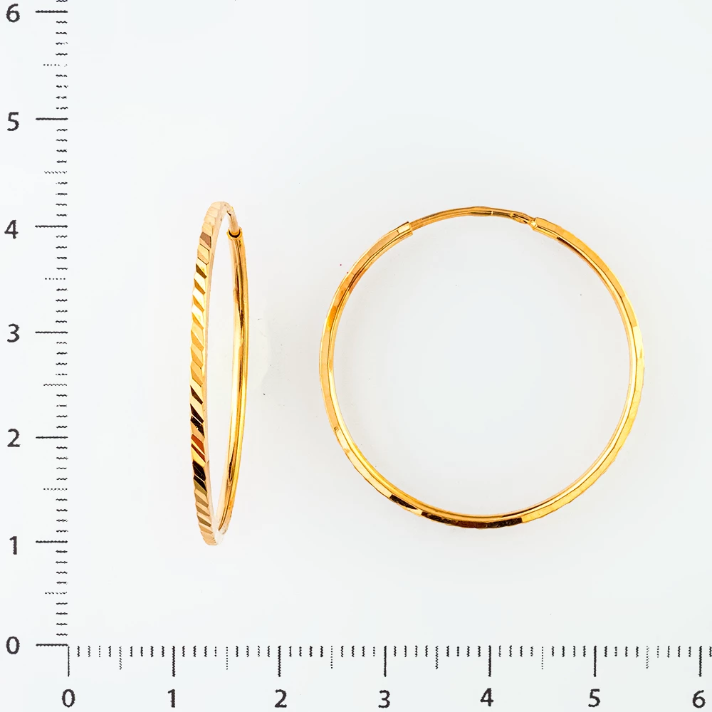 Серьги конго из красного золота 585 пробы