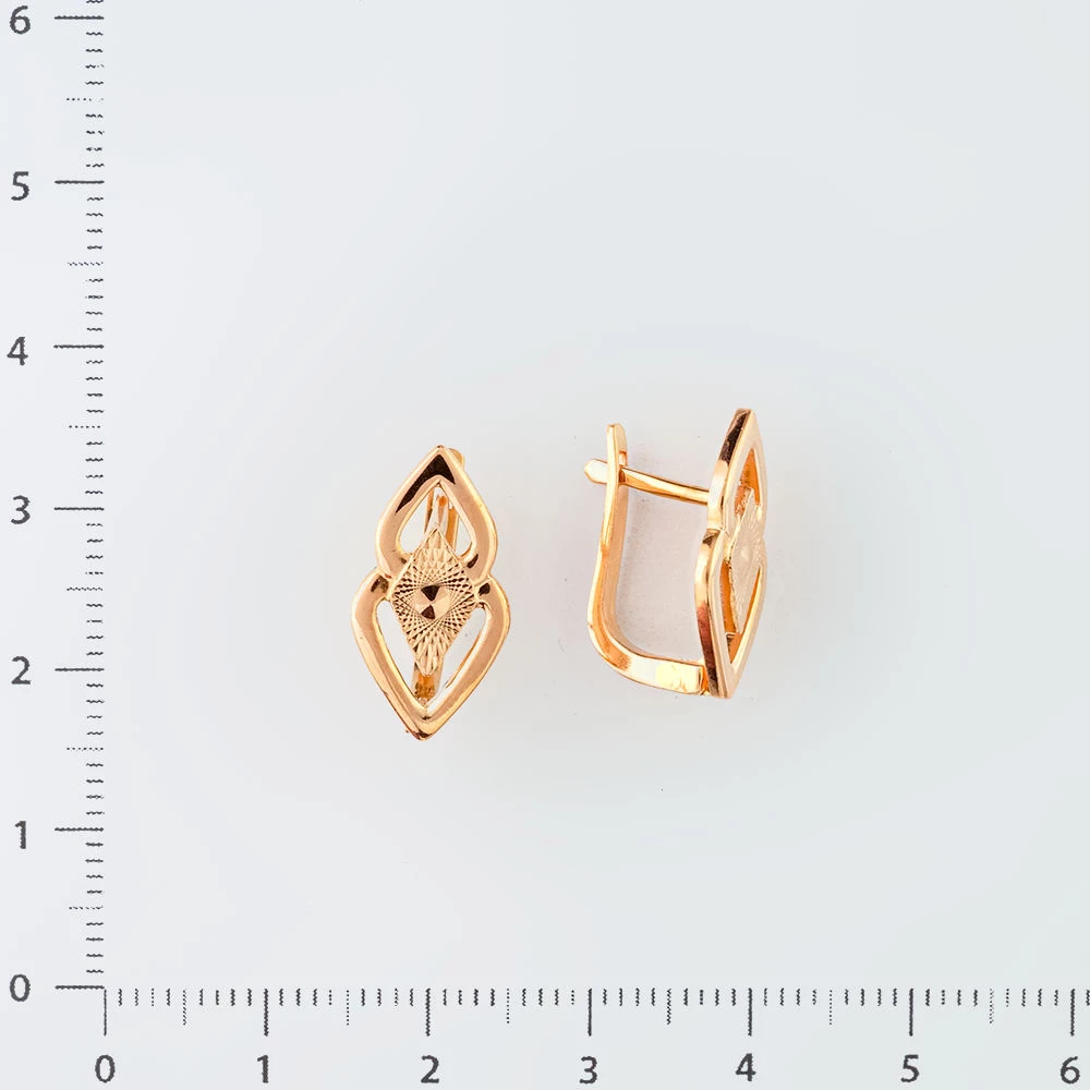 Серьги из красного золота 585 пробы