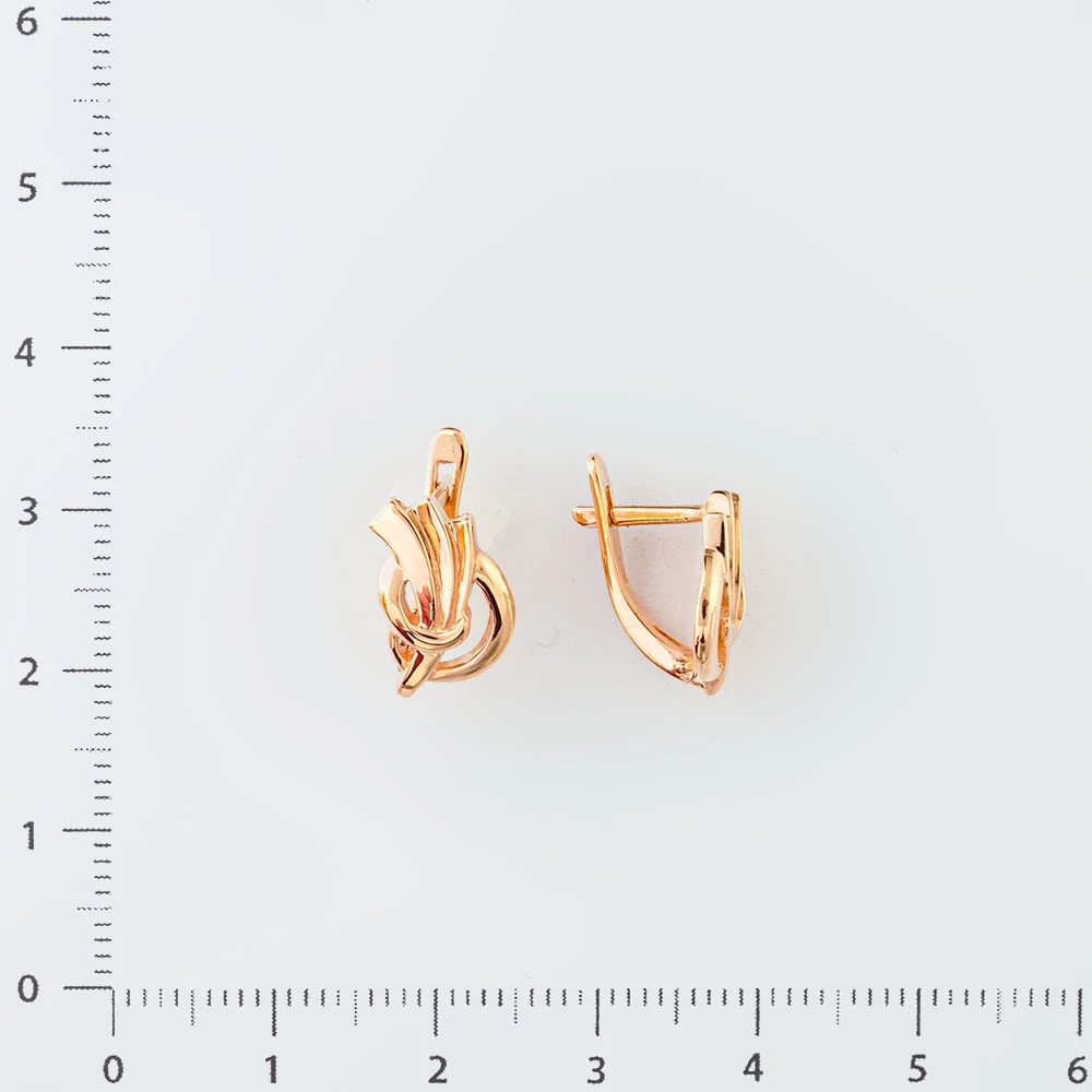 Серьги из красного золота 585 пробы