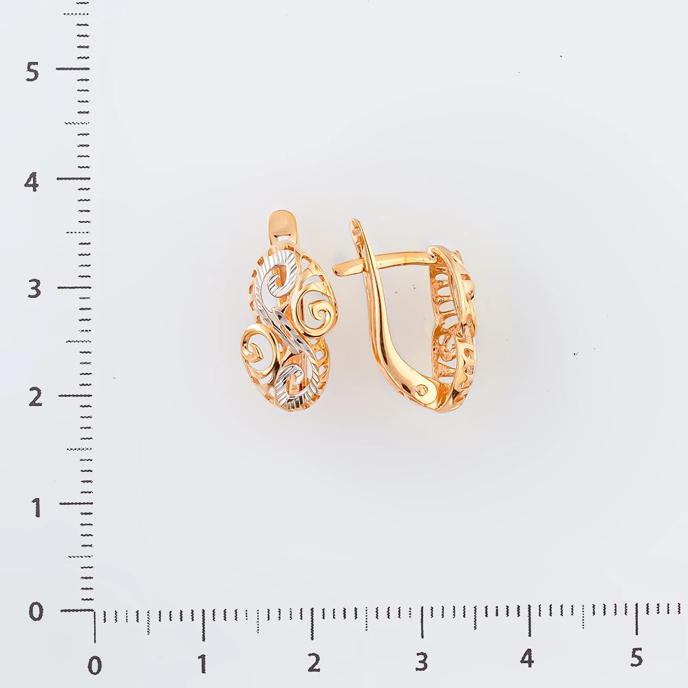 Серьги из красного золота 585 пробы