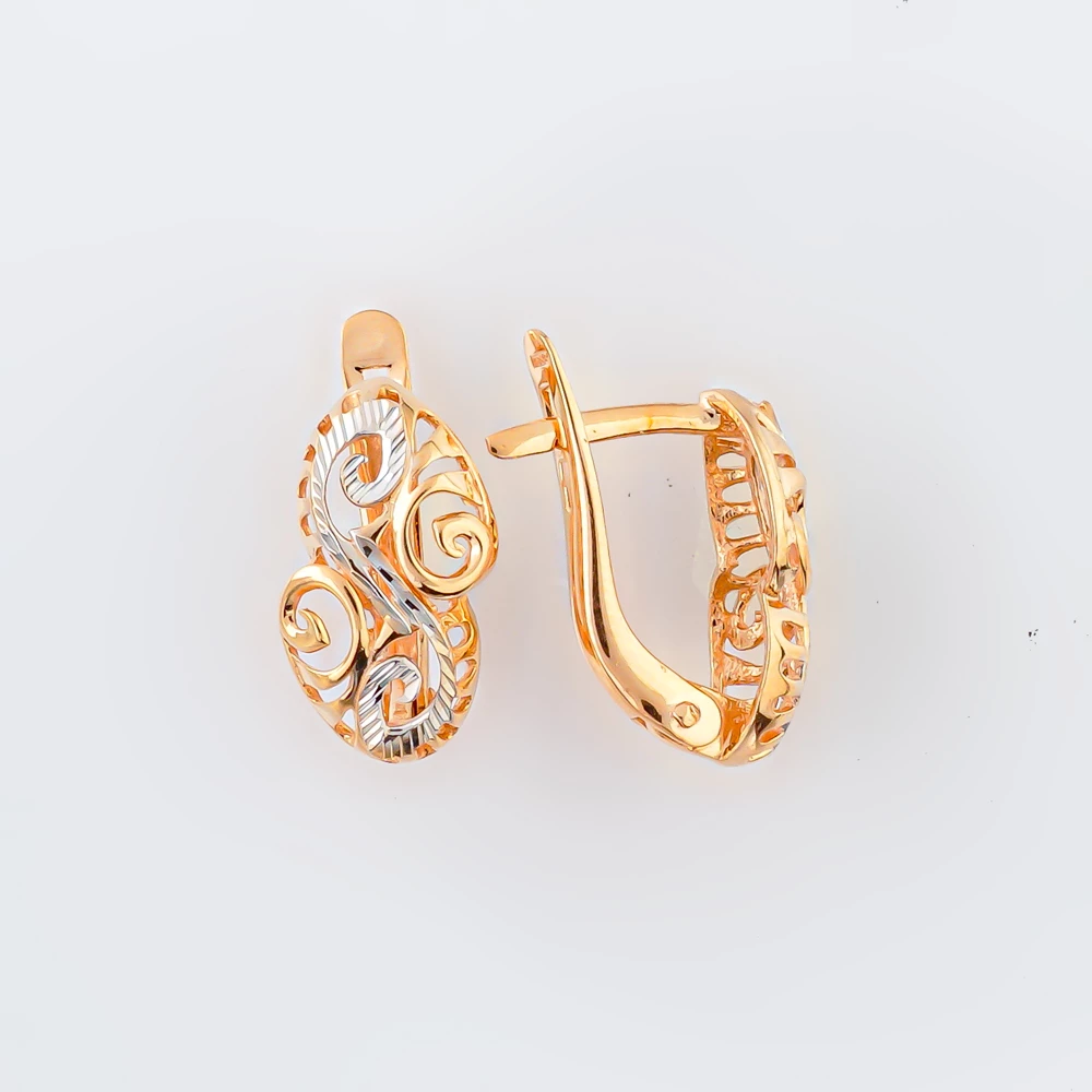Серьги из красного золота 585 пробы
