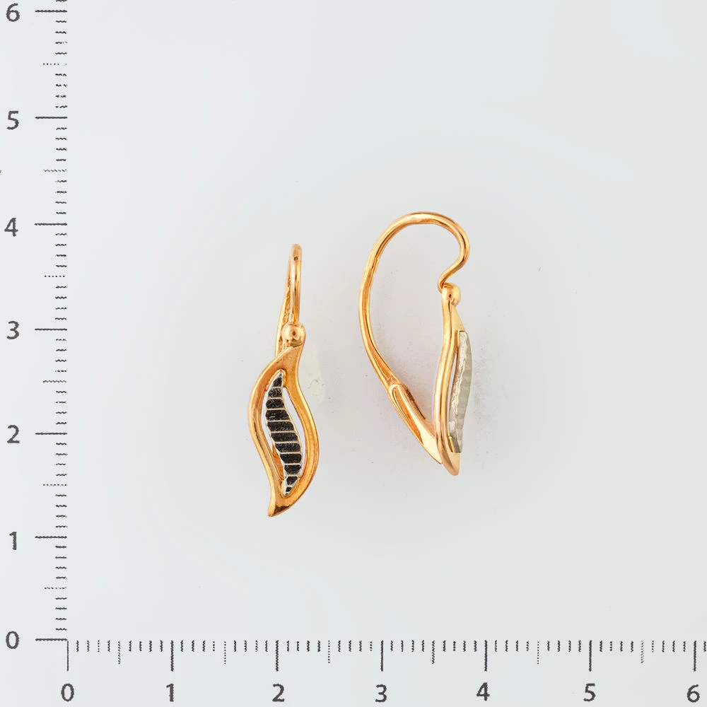 Серьги из красного золота 585 пробы