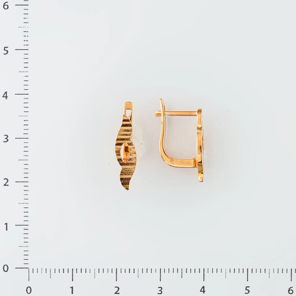 Серьги из красного золота 585 пробы